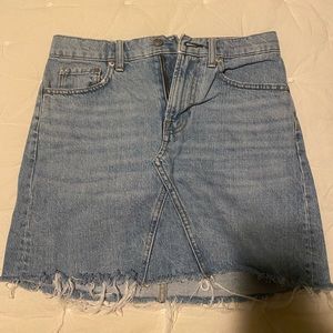 Everlane reconstructed jean skirt